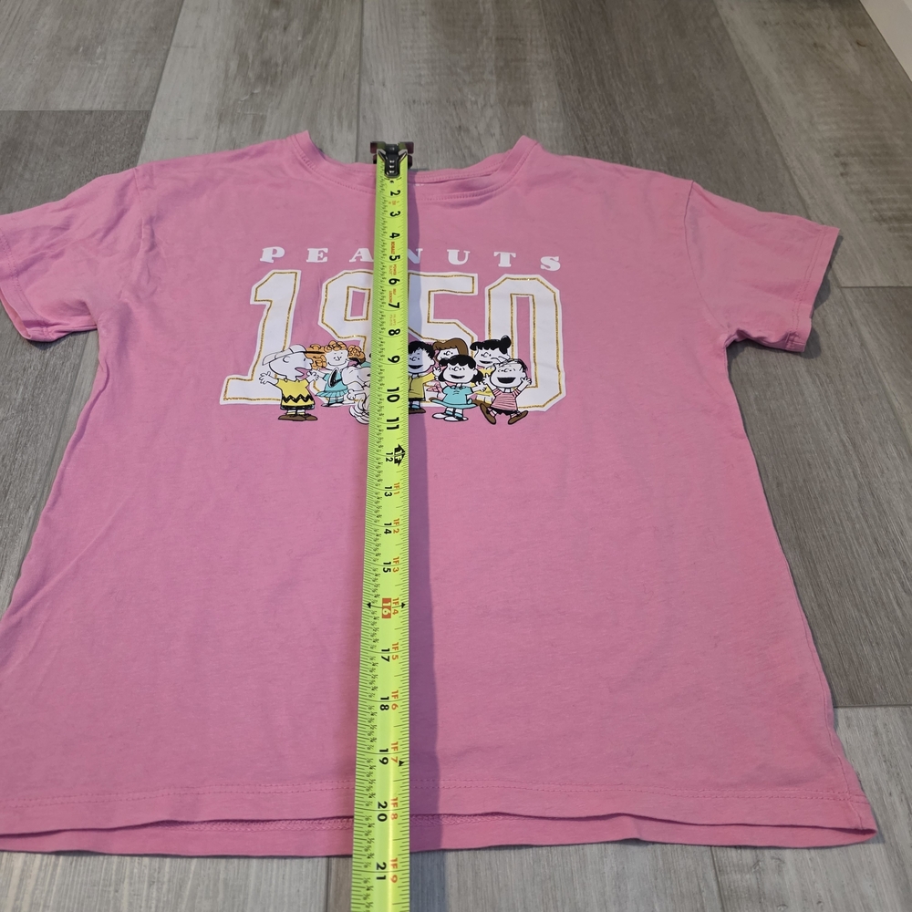 Peanuts 1950 Pink Graphic T-Shirt Snoopy Charlie Brown Kids Size Large 14 - Picture 6 of 8